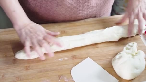 Chef Making Buns Hand — Stockvideo