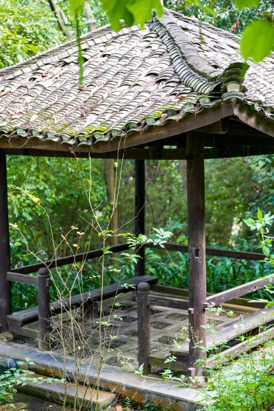 Traditioneller Chinesischer Pavillon Waldpark — Stockfoto