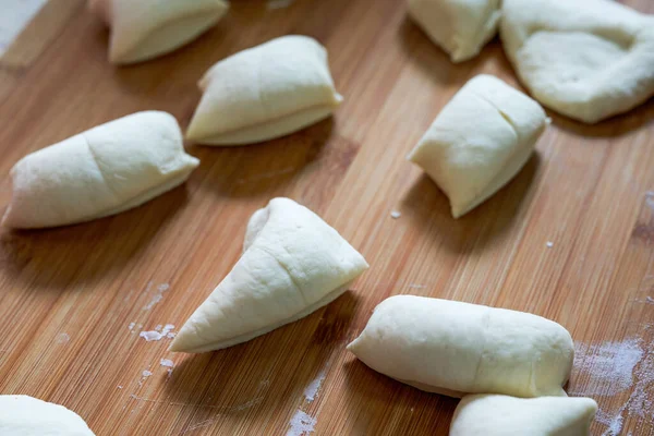 Liten Deg För Att Göra Ångkokta Bullar Det Kinesiska Köket — Stockfoto