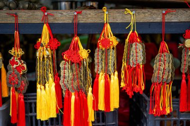 Uğurlu Ruyi bakır sikkelerine Çin usulü yakın çekim