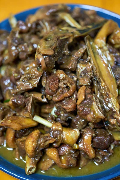 Plate Delicious Chinese Home Cooking Beer Braised Duck — Stock Photo, Image