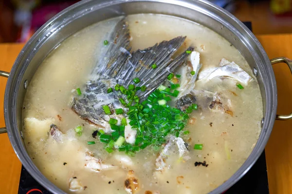 Una Olla Deliciosa Dulce Sopa Pescado Tradicional — Foto de Stock