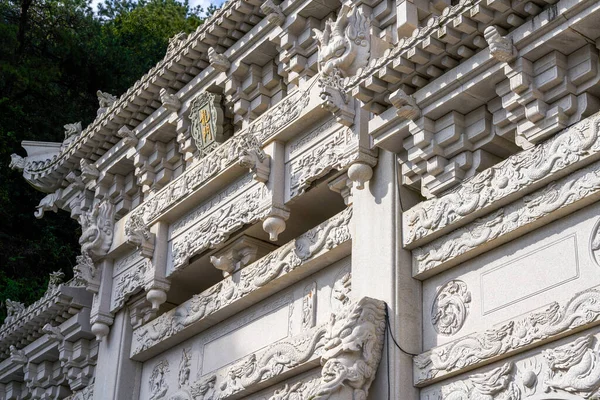 Close Stone Roof Ancient Chinese Building — Stock Photo, Image