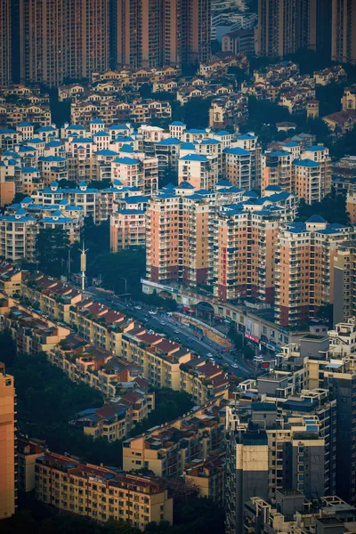 Widok Miejskie Budynki Mieszkalne Wille Nanning Guangxi Chiny — Zdjęcie stockowe
