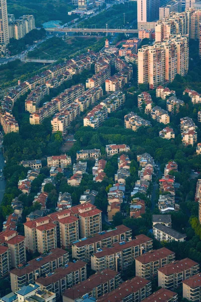 Vue Aérienne Des Bâtiments Résidentiels Urbains Villas Nanning Guangxi Chine — Photo