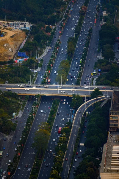 Wiadukt Miejski Nanning Guangxi Chiny Widok Góry — Zdjęcie stockowe