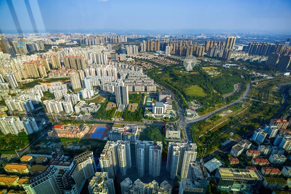 Blick Auf Städtische Gebäude Nanning Guangxi China Von Oben — Stockfoto