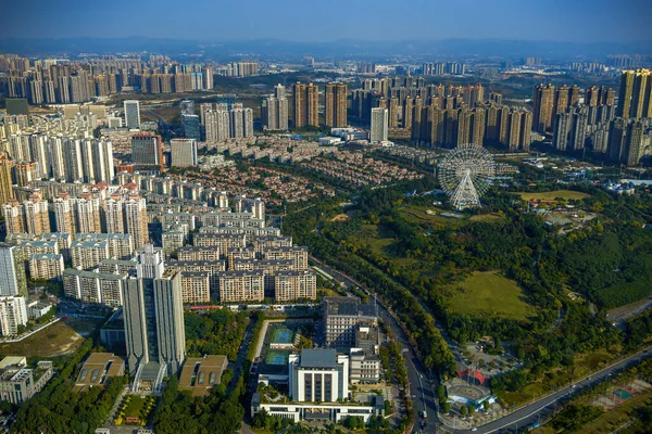 Vue Des Immeubles Urbains Grande Hauteur Nanning Guangxi Chine Haut — Photo