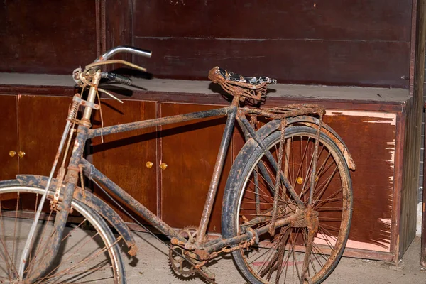 Close Van Een Oude Fiets — Stockfoto