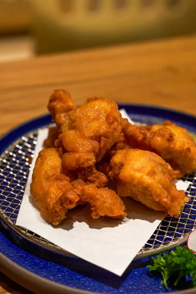 Une Nourriture Japonaise Croustillante Délicieuse Les Pépites Poulet Frit Tang — Photo