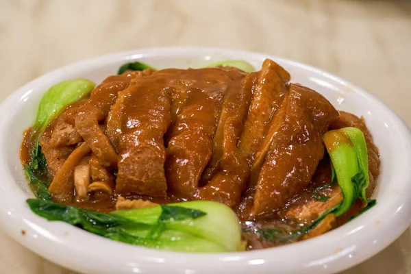 Een Heerlijk Zacht Chinees Gerecht Gestoomd Varkensvlees Met Taro — Stockfoto