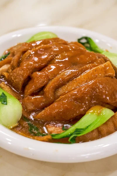 Masakan Cina Yang Lezat Dan Lembut Daging Babi Kukus Dengan — Stok Foto