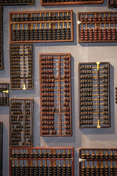 Geleneksel Çin ahşap abaküs yığını.