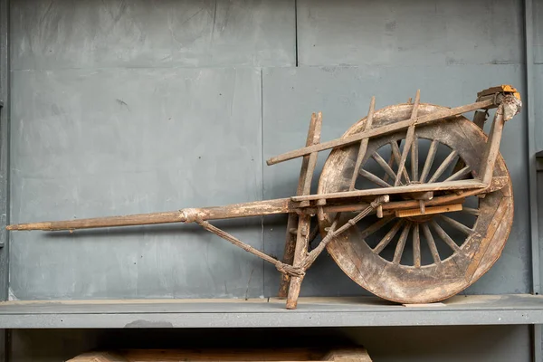 Wooden Tiller Grain Dividing Equipment Used Rice Cultivation Countryside — стоковое фото