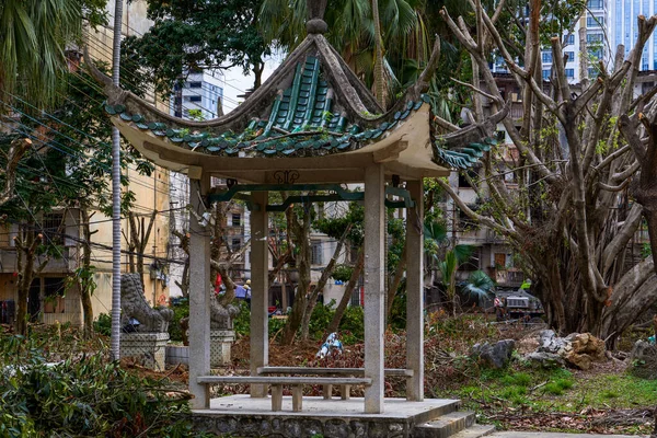 Traditional Stilted Pavilion Chinese Abandoned Garden — Foto Stock