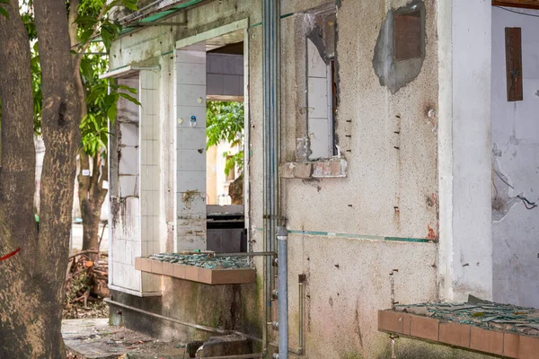 Close Residential Buildings Abandoned Old Residential Area — Stock Photo, Image