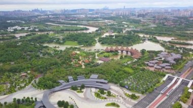 Nanning, Guangxi, Çin 'deki bahçe fuarı fotoğrafçılığı.
