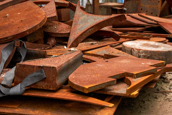 Pile Rusted Scrap Steel Metal — Stock Photo, Image