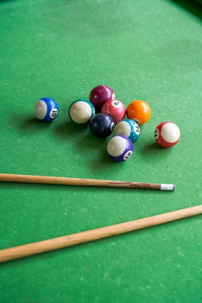 Billiards Pool Cues Pool Table — Stock Photo, Image