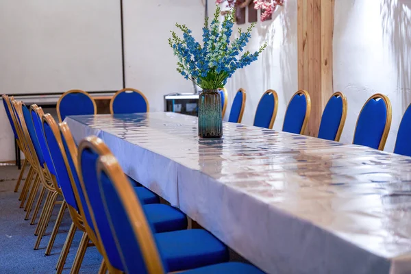 Catering long table seating and conference long table in restaurant