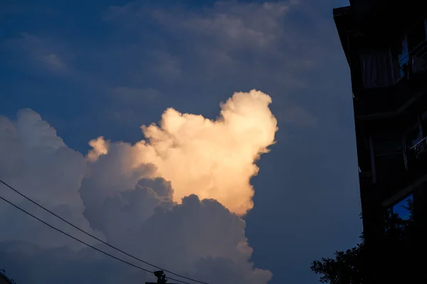 Evening Sunset Light Cloud Close — Stock Photo, Image
