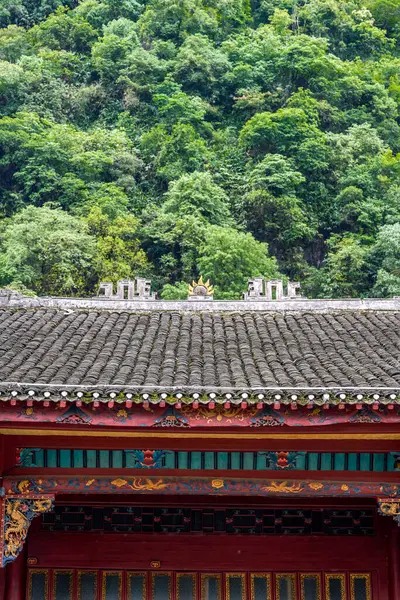 Starověké Budovy Kachlovými Střechami Okrese Yangshuo Guilin Guangxi Čína — Stock fotografie