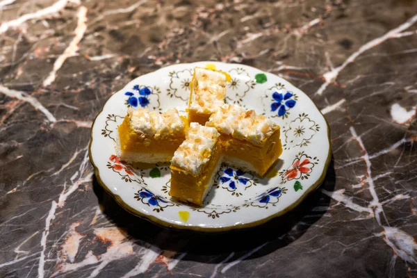 A delicious Japanese dish, sweet pumpkin cake