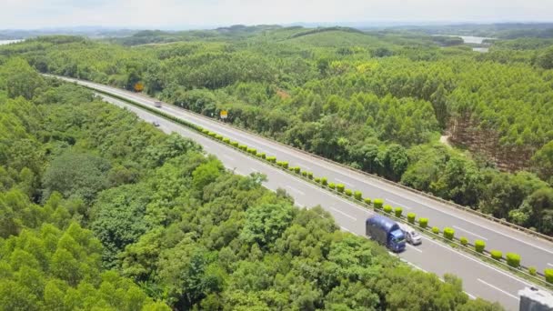 Autostrada Suburbana Paesaggio Forestale Nel Guangxi Cina — Video Stock