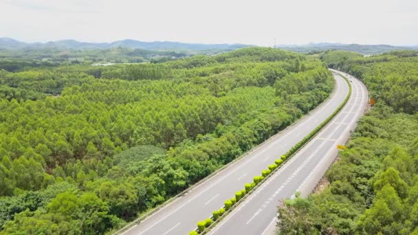 Suburban Highway Forest Landscape Guangxi China — Wideo stockowe