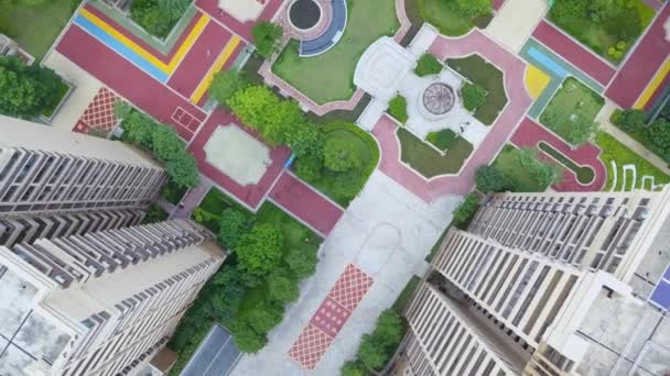 Vue Des Immeubles Grande Hauteur Dans Quartier Résidentiel Urbain Moderne — Video