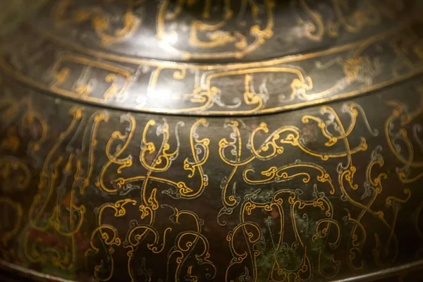 Starověké Čínské Kulturní Památky Dynastie Han Muzeu Malované Hliněné Láhve — Stock fotografie