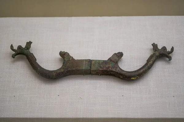 Ancient Chinese cultural relics of the Han Dynasty in the museum, ancient swords and weapons