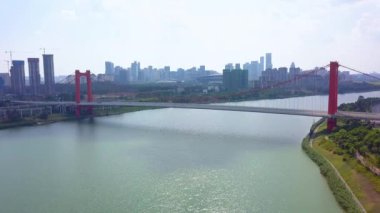 Liangqing Bridge on the Yong River in Nanning, Guangxi, China
