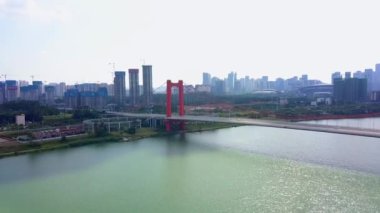 Liangqing Bridge on the Yong River in Nanning, Guangxi, China