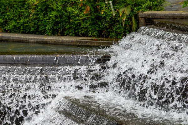 Landscape Man Made Flowing Water Fountain Park — Foto de Stock