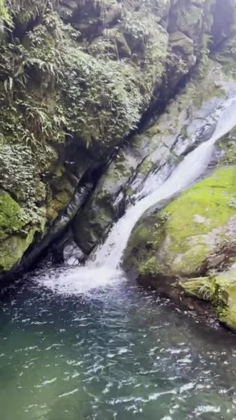Small Mountain Stream Water Guilin Guangxi China — ストック動画