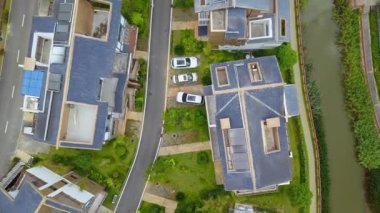 Vertical aerial video of a luxurious Chinese-style classical villa building