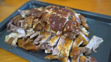 A delicious Chinese dish, marinated duck in marinade