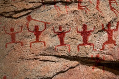 Huashan rock murals in Guangxi, China