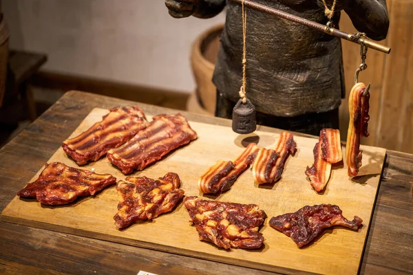 Baked Duck Bacon Shops Southern China — Zdjęcie stockowe