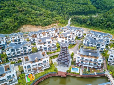 Luxury villa real estate project located in the outdoor mountains