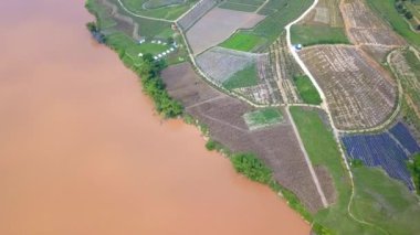 Rural characteristic rice fields in Guangxi, China, island farmland