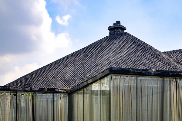 Ιαπωνική Αρχιτεκτονική Στέγη Τούβλο Στυλ — Φωτογραφία Αρχείου