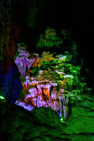 Naturalne Jaskinie Stalaktyty Yilingyan Nanning Guangxi Chiny — Zdjęcie stockowe