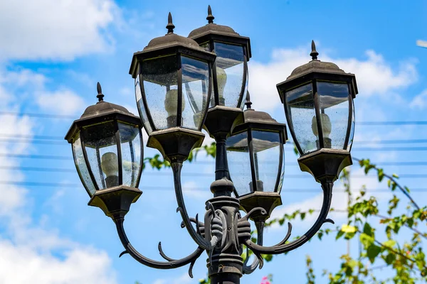 Primer Plano Farolas Estilo Europeo Aire Libre —  Fotos de Stock