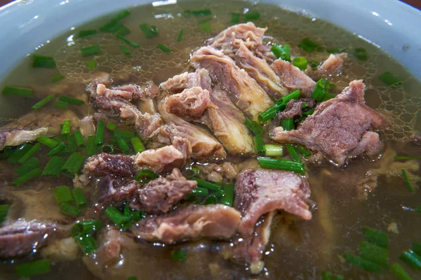 Een Kom Van Heerlijke Geurige Kantonese Stijl Heldere Soep Rundvlees — Stockfoto