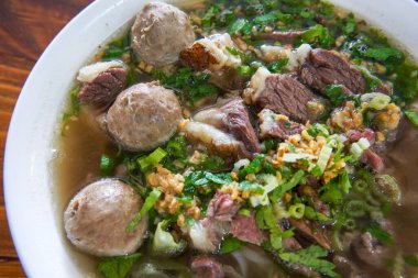 Bir kase Guangdong Chaoshan Biftek Lezzetli ve mis kokulu et