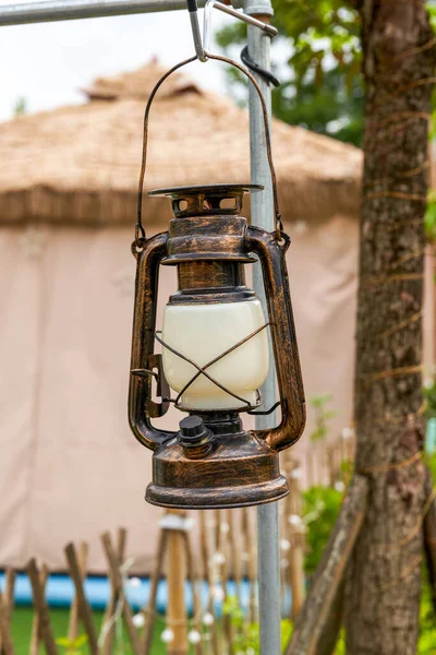 Крупним Планом Традиційна Гасова Лампа Відкритому Повітрі — стокове фото