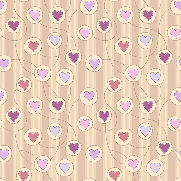 Seamless pattern with hearts — Stock Vector