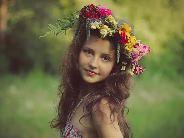 Young fairy in the woods Stock Picture